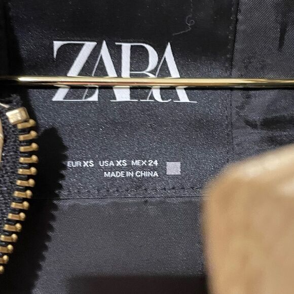 NWT Zara Golden Color-block Puffer Jacket Sz. XS - Picture 10 of 11